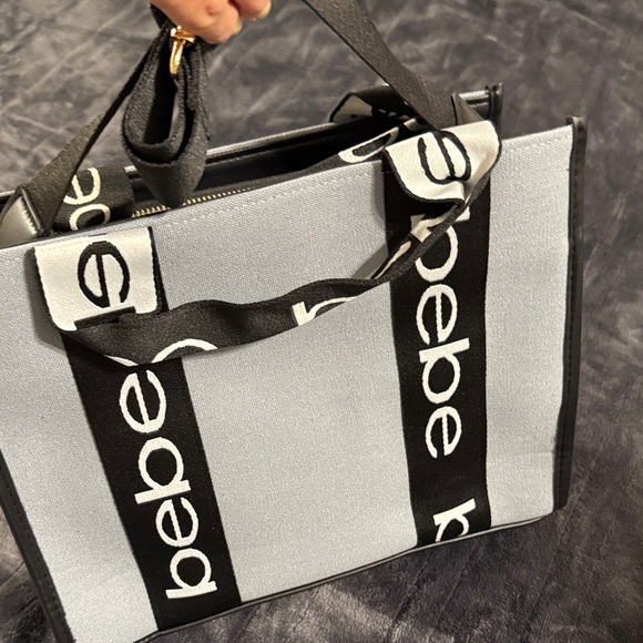 Bebe Black and Gray Tote Bag - Picture 4 of 4